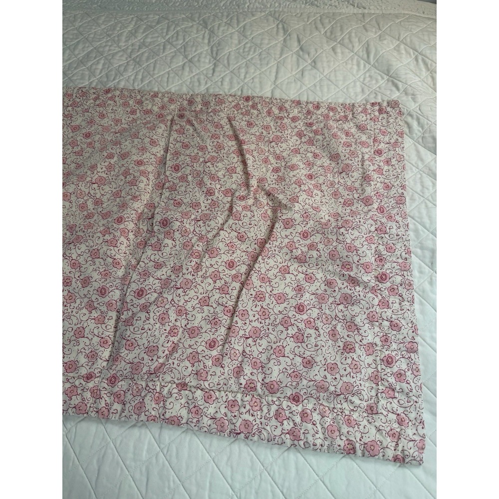 Liz Claiborne Patchwork Sham (1) Pink Roses Quilted Cottagecore Farmhouse Std - Picture 9 of 13